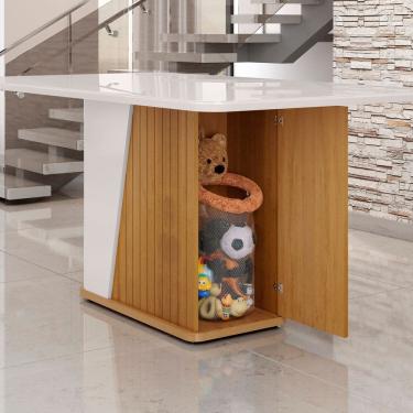 Imagem de Mesa para Sala de Jantar 6 Lugares 1 Porta Harmonia Naturalle/Off-White