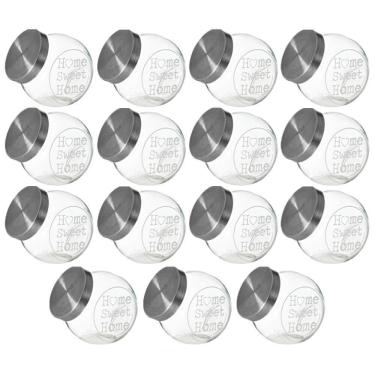 Imagem de Potes Baleiros Vidro Tampa Home Sweet Home 700Ml 15 Peças