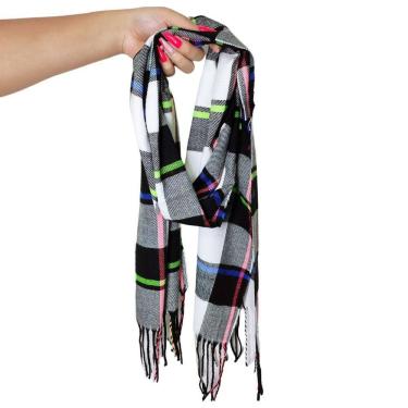 Imagem de Cachecol Lenço Feminino Inverno Redstar Winter Em Xadrez