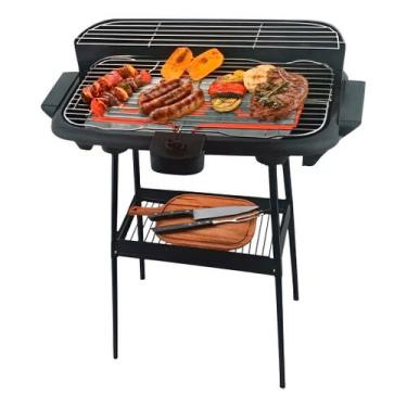 Imagem de Churrasqueira Elétrica 2 em 1 Compacta com Pedestal 2000W 110V 220V - 