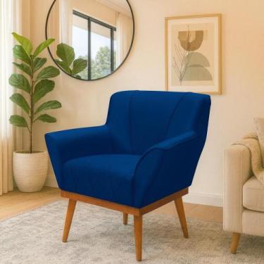 Imagem de Poltrona Cadeira Yasmin Decorativa Veludo Confortável Casa Imperial - 