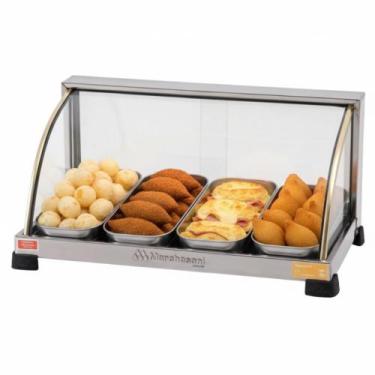 Imagem de Estufa Para Salgados 4 Bandejas Vitrine Elétrica Marchesoni Inox, 110V