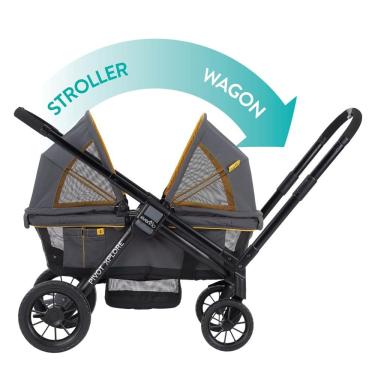 Imagem de Carrinho de Bebê Pivot Xplore para Passeio Duplo com Rodas Off Road até 24 kg, EVENFLO 19132343, Cinza