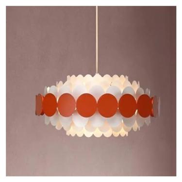 Imagem de Luminária de teto decorativa LED Metal - Luminária de sala de jantar escandinava, luminária redonda para quarto, decoração para casa, lâmpadas de lustre