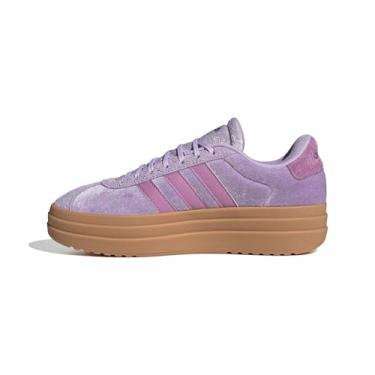 Imagem de adidas Tênis feminino Vl Court Bold, Ameixa em pó/roxo pré-amado/ameixa aurora, 38
