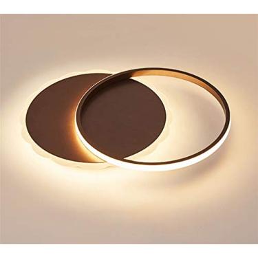 Imagem de Luminária de teto moderna embutida para quarto, sala de jantar, luminária regulável com controle remoto, luminária de design redondo, abajur de acrílico para sala de estar, cozinha, corredor