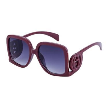 Imagem de Óculos de sol femininos superstar, armação grande, pernas irregulares, vintage (3)