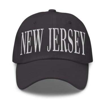 Imagem de Merch Town Boné New Jersey bordado New Jersey Dad Hat, Cinza escuro, tamanho �nico