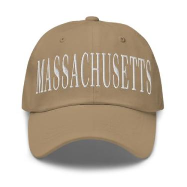 Imagem de Merch Town Boné Massachusetts bordado Massachusetts Dad Hat, Caqui, tamanho �nico