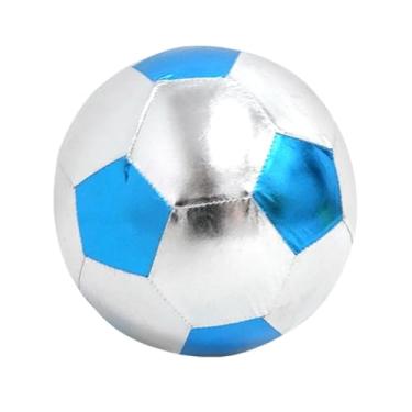Imagem de Baoblaze Bola de futebol infantil de 25 cm, bola de futebol interativa de PVC brilhante para treino, competição e brincadeira ao ar livre para meninos e, Azul