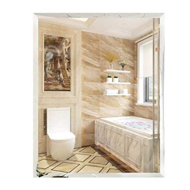 Imagem de Espelho de parede espelhos de banheiro espelho retangular sem moldura espelho de barbear HD espelho de decoração espelho de parede para quarto casa corredor (tamanho: 60 * 80 cm)