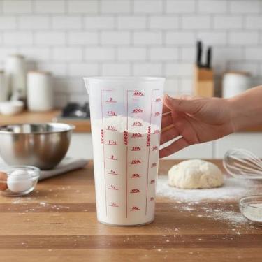 Imagem de Copo Medida Graduado Plástico 500 Ml Receitas Medidor Porção - LSC Toy