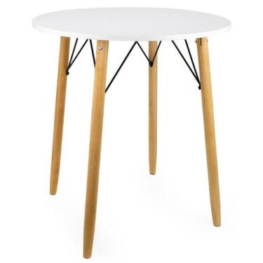 Imagem de Mesa Eiffel Redonda 70cm Sala De Jantar Pés Palito Eames Mdf - E-Litor