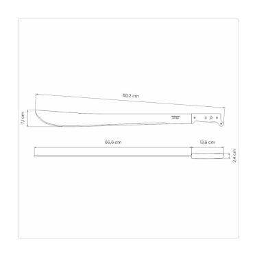 Imagem de Facão para Mato Tramontina com Lâmina em Aço Carbono e Cabo de Polipropileno Preto 26 polegada