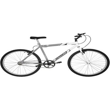 Imagem de Bicicleta de Passeio Ultra Bikes Esporte Bicolor Aro 26 Reforçada Freio V-Brake Sem Marcha Cinza Fosco/Branco