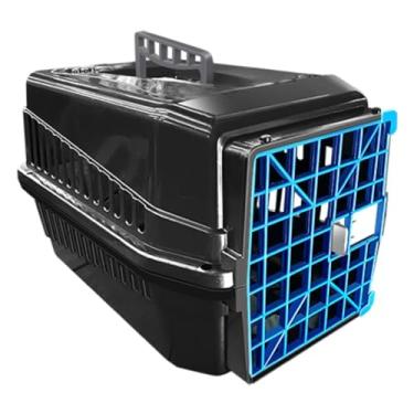Imagem de gaiola bolsa de transporte pet caixa de transporte cachorro (Azul)