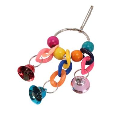 Imagem de Acouto Conjunto de Brinquedos Coloridos para Pássaros Com Sinos - para Periquitos, Calopsitas e Pombinhos - Diversão para Mastigar, Escalar e balançar!