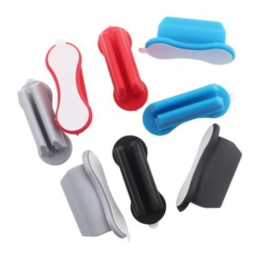 Imagem de ZQIY 8 porta-lápis de silicone, conjunto de suporte de caneta adesivo de parede, ferramenta de armazenamento de mesa, preto, cinza, vermelho, azul, material de escritório e professor, adesivo para