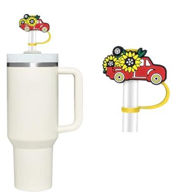 Imagem de Capa de canudo de girassol para copo Stanley de 40 e 850 g, tampa de cobertura de palha de silicone de 10 mm para acessórios de copo Stanley, bonito topo de palha para copos, tampa de palha para