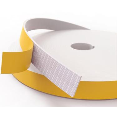 Imagem de Excluidor de rascunho para janelas de portas, 1/5.1 cm x 1/40.6 cm x 33Ft fita de espuma autoadesiva tira de vedação de rascunho para vedação de lacuna branca