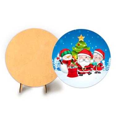 Imagem de Painel C Elastico Redondo 50cm Natal + Suporte MDF (NAT058)