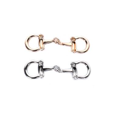 Imagem de 2 peças de fivela de lenço de seda, clipe de anel de cachecol, clipes de xale, alfinetes de cachecóis para mulheres e mulheres, ouro e prata