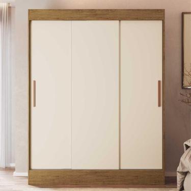 Imagem de Guarda-Roupa 3 Portas Flórida Cr4142 Nogueira/Off White