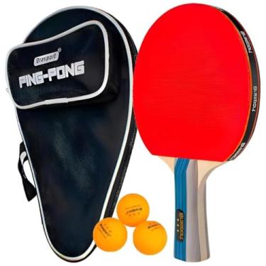 Imagem de Raquete Profissional de Tênis de Mesa, Ping Pong com Estojo e 3 Bolinhas Alto Padrão Great Home