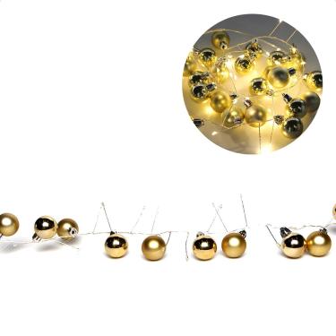 Imagem de Cordão Luminoso Natalino 1,5 Metros Led Bolas de Natal Taschibra