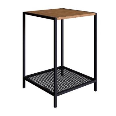 Imagem de Mesa Lateral New 40 cm Vermont e Preto A05 - D'Rossi