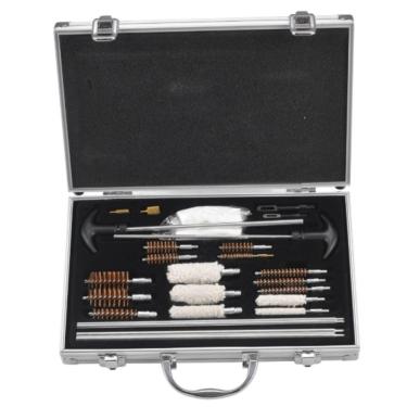Imagem de Kit Limpeza Armas Curtas Longas Maleta Aluminio Armamento Revolver Pistola Carabina Profissional 24