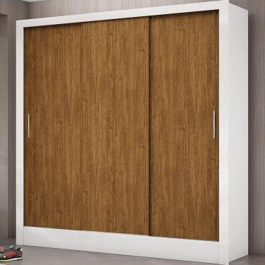 Imagem de Guarda-roupa Dubai Sem Espelho Branco/freijó Carioca Móveis Branco Com Freijó