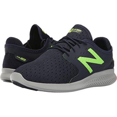 Imagem de New Balance Tênis de corrida masculino FuelCore Coast V3, Azul marinho/limão, 10 4E US