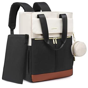 Imagem de LOVEVOOK Mochila para fraldas, bolsa de fraldas com bolsos isolados, bolsa de bebê para meninas e meninos com trocador de fraldas, bolsa grande para fraldas de bebê com capa para chupeta, mochila de