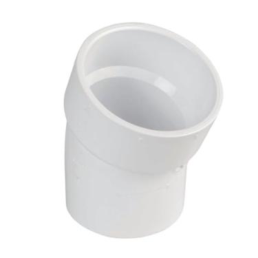 Imagem de SUPPLYGIANT Pacote com 10 4 polegadas PVC DWV 1/16 curva 22,5° Cotovelo de rua – Hub x Encaixe de encanamento de torneira para sistemas de drenagem, resíduos e ventilação, branco