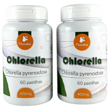 Imagem de Kit 2 Chlorella 500 mg 60 Comprimidos Suplemento Clorela Algas Verde Comprimidos Fitonatus
