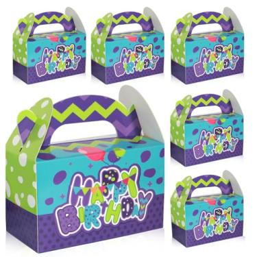 Imagem de snaxuda Pacote com 24 sacos de presente de papel monstro, caixas de presente de empena de desenho animado, caixas de lembrancinhas, doces e guloseimas para festa de aniversário, casamentos, chá de