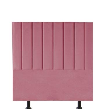 Imagem de Cabeceira Estofada Carla 100cm Solteiro Para Cama Colchão Box Quarto Suede Rosa Bebê - Aurora Line