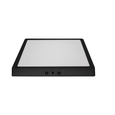 Imagem de Painel De Led Blumenau Quadrado Sobrepor 24w Bivolt Preto 6500k Luz Fria