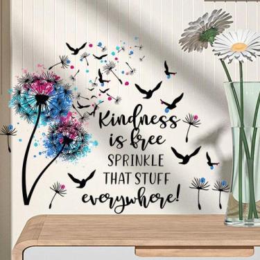 Imagem de Adesivos de parede Inspirational Dandelion com PVC Birds Kindness - yi