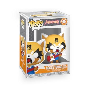 Imagem de Epic Collectibles Animação - Aggretsuko com boneco de vinil de guitarra colecionável com protetor compatível Funko Pop Box
