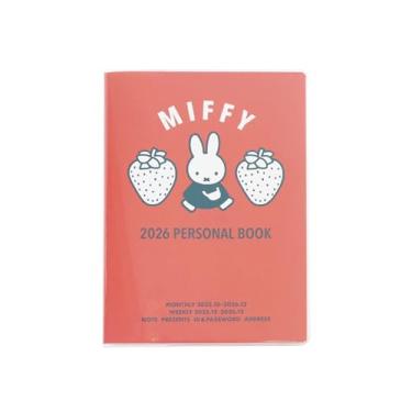 Imagem de Square Miffy 2026 B6 Weekly Planner, vermelho, 10BD-6R (começa em dezembro de 2025)