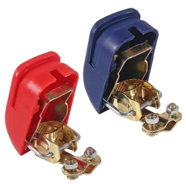 Imagem de Braçadeiras de bateria universais de liberação rápida conectores de terminal de bateria de carro terminais de bateria de caminhão tampa de plástico