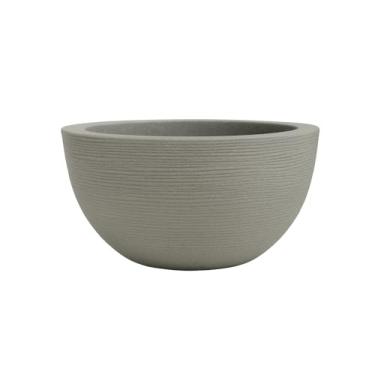 Imagem de Vasos Polietileno Bacia Decorativo P/Plantas/Jardins/Escritórios Luxo (Cinza)