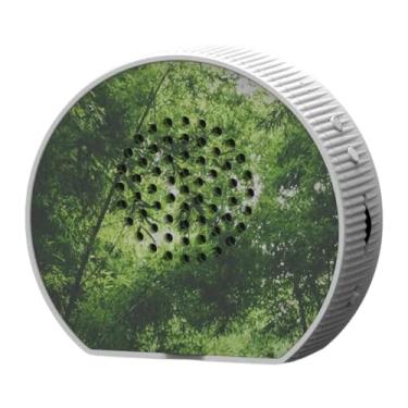 Imagem de Zialofi Caixa de som para pássaros cantores, 8 músicas relaxantes, chilrear decorativo para viagens, estúdio, sala de estar, cozinha, Forma Redonda