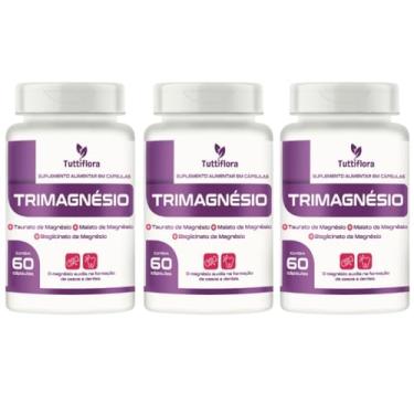 Imagem de Kit Com 3 - Tri Magnésio (Taurato, Malato e Bisglicinato) 60 Capsulas de 500mg Nataly