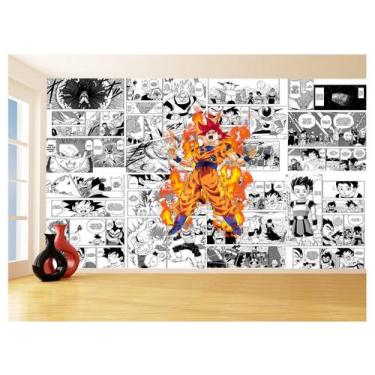 Imagem de Papel De Parede Dragon Ball Goku Página Manga 3,5M Dbz629 - Você Decor