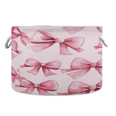 Imagem de SEHANY Cesta de armazenamento redonda grande com alça de corda, cesto de roupa suja de lona para armazenamento de cobertores, cesta de armazenamento infantil para quarto de banho, decoração de