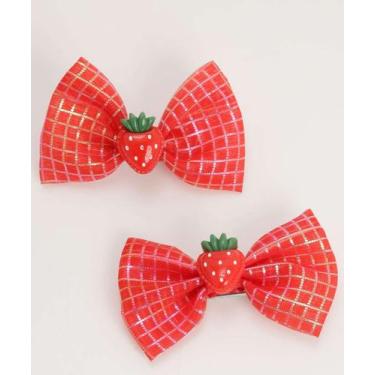 Imagem de Kit 2 Peças Presilhas De Cabelo Infantil Marisa-04246, UN, Vermelho