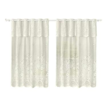 Imagem de Cortina Cozinha Renda 2M Lagx1,50M Alt Bege Tulipa - Beija Flor